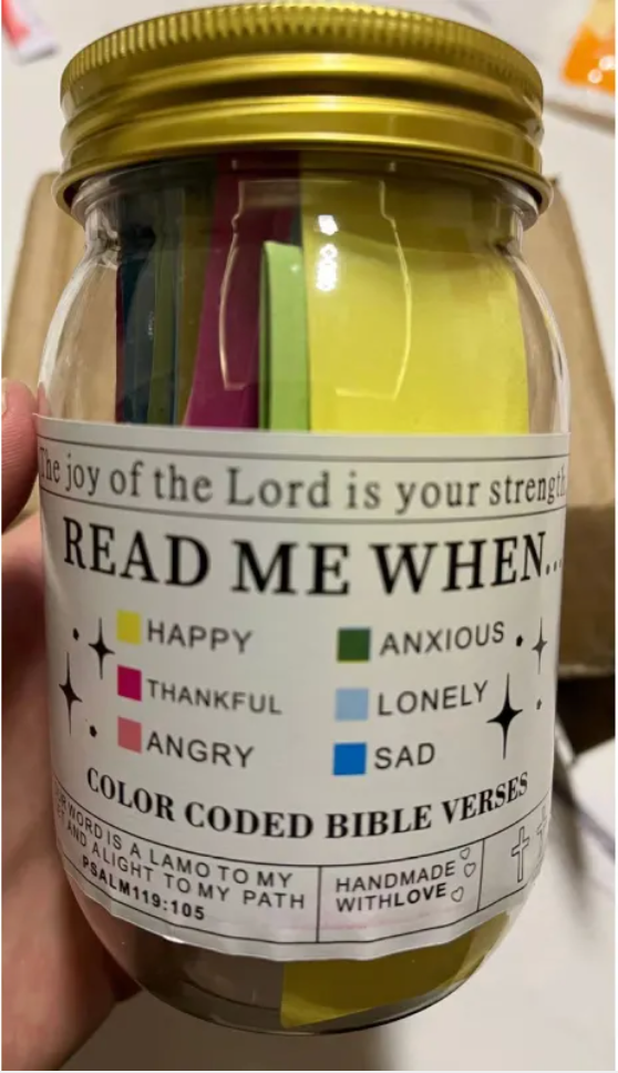 Scripture verse cards from the Scripture Inspiration Jar