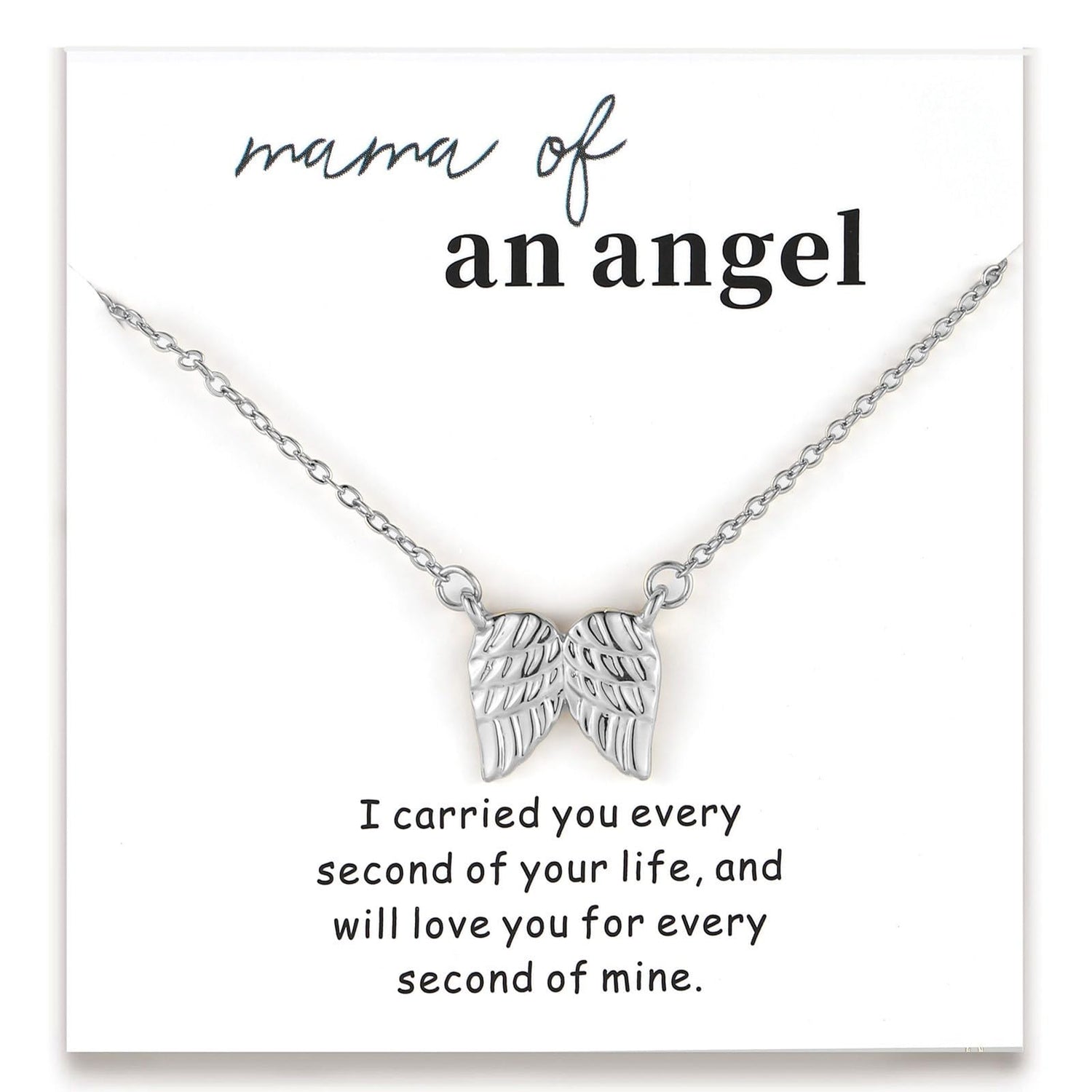 Guardian Angel Keepsake Necklace, angel wing pendant memorial jewelry