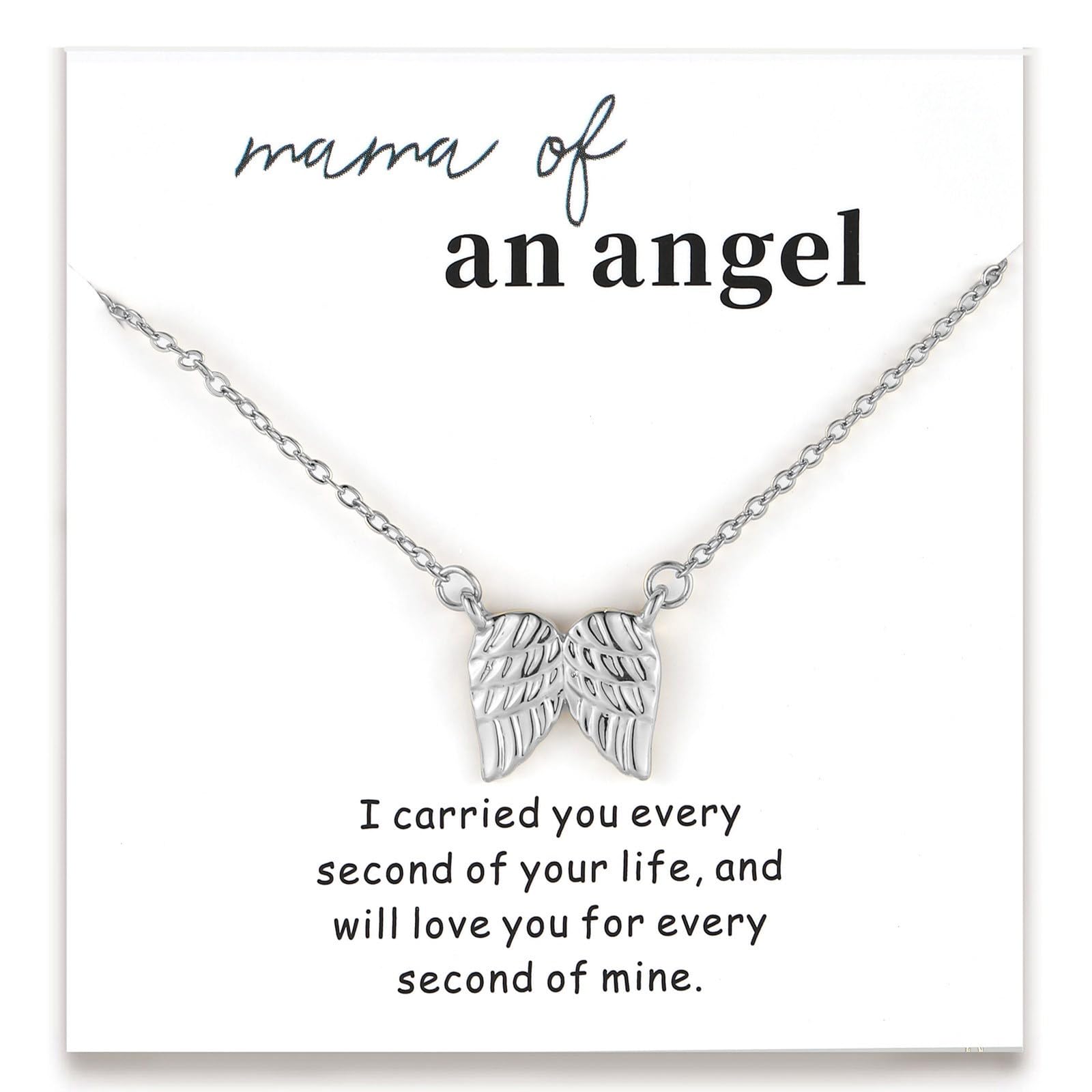 Guardian Angel Keepsake Necklace, angel wing pendant memorial jewelry