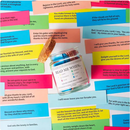 Scripture Inspiration Jar on a shelf