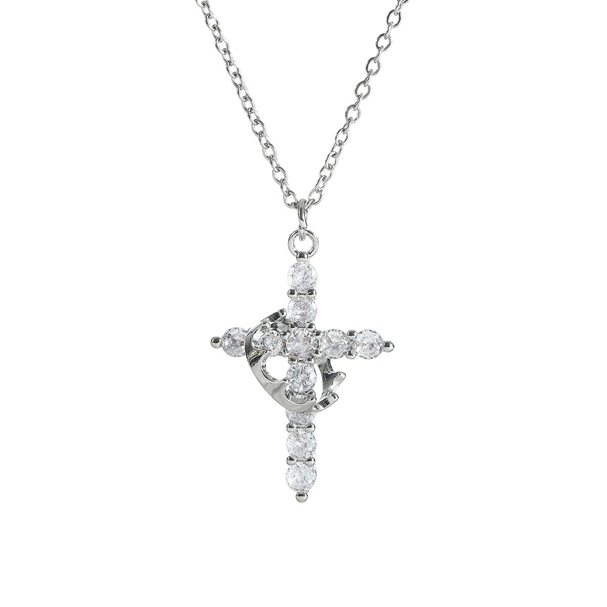 Regal Faith Pendant in antique silver