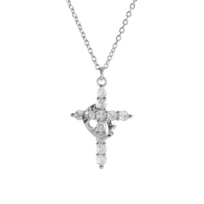 Regal Faith Pendant in antique silver